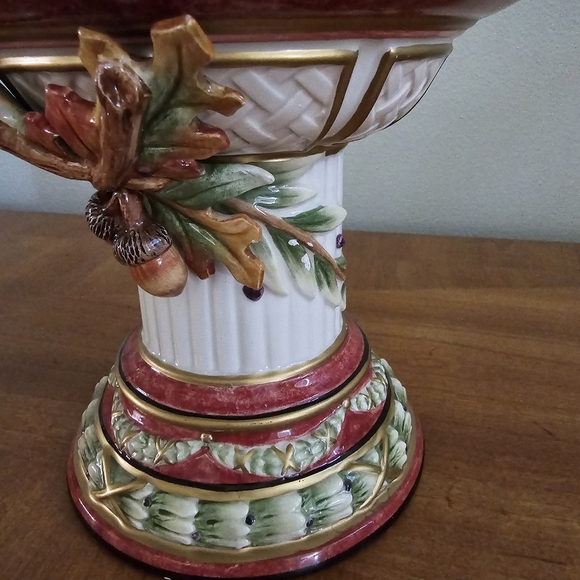 Fitz and Floyd Vintage Ceramic Candleholder – Equestrian Chestnut Fall Decor - Picture 6 of 13